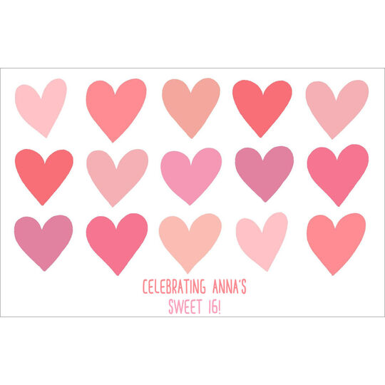 Pink Multi Hearts Placemats